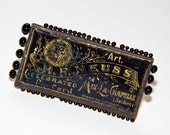 Victorian H. F. Neuss Pin Card Chapelle Germany Boy And Girl Chromo Litho
