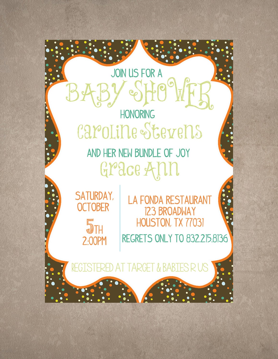 Modern Baby Shower/Birthday Invite-Print your own Il_570xn