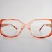 Reserved - Vintage Eyeglass Frames / New Old Stock Peach Horn Rim Eyeglasses