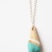 Turquoise Driftwood Necklace - White and Aqua Stripe