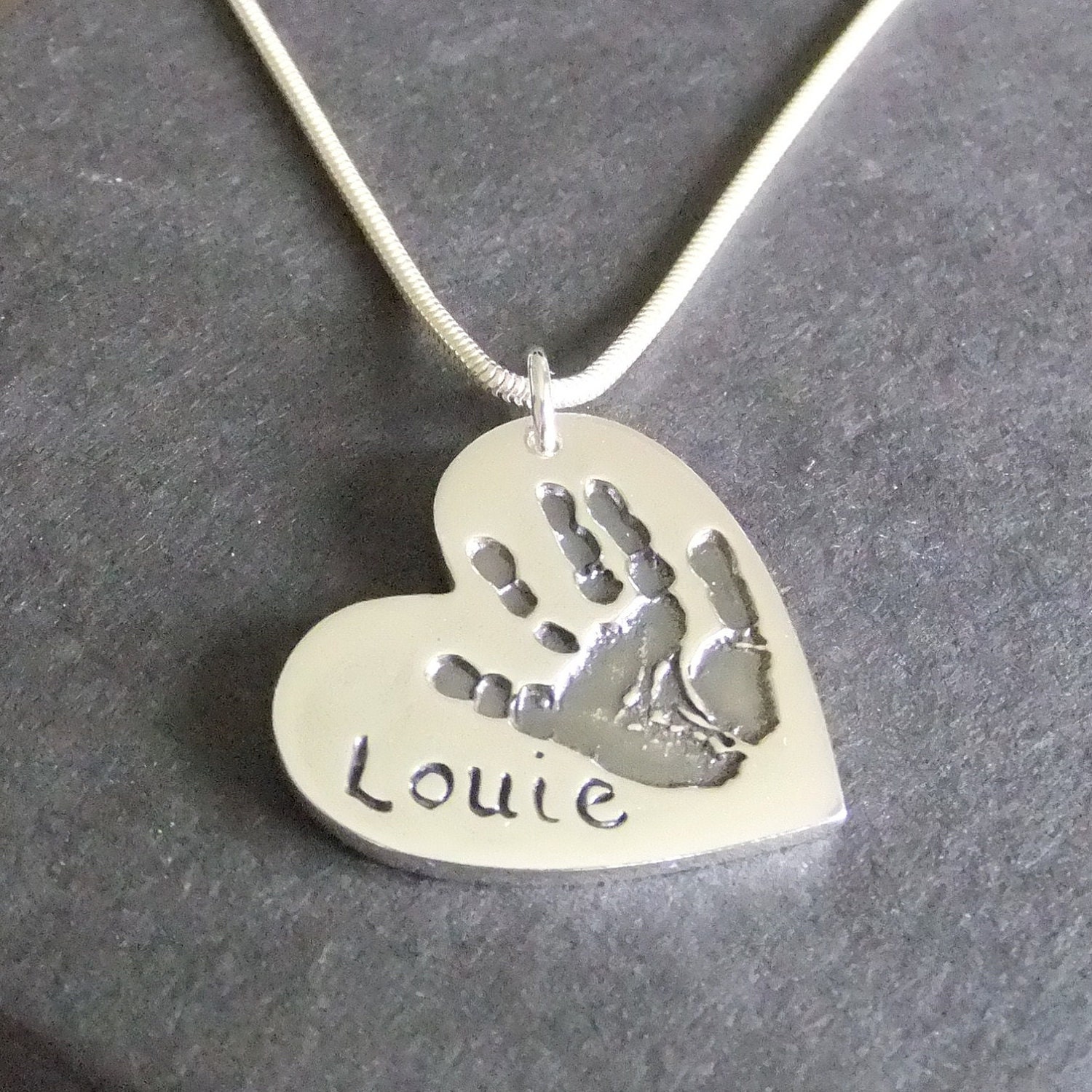 Heart Shape Hand Foot Or Paw Print Pendant Fingerprint Jewellery Necklace, Fingerprint Jewelry, gorgeous Mothers Day Gift