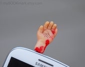 Zombie hand. Earphone dustplug. Halloween bloody anti valentine plug.  Fits iPhone 5 4 4s ,iPad ,Samsung galaxy s2 s3, 3.5mm output