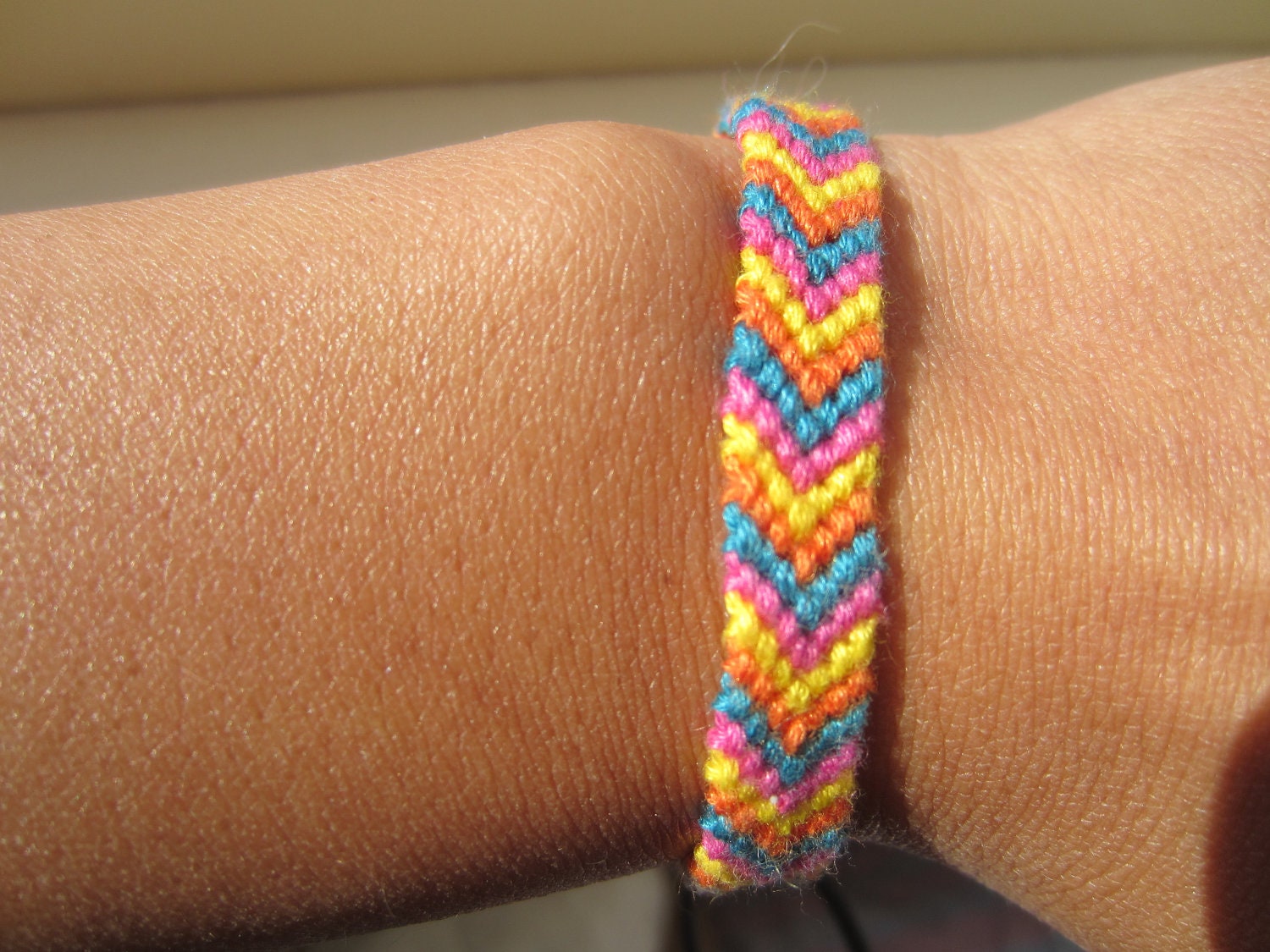 Chevron Braided Friendship Bracelet - Summer Fiesta