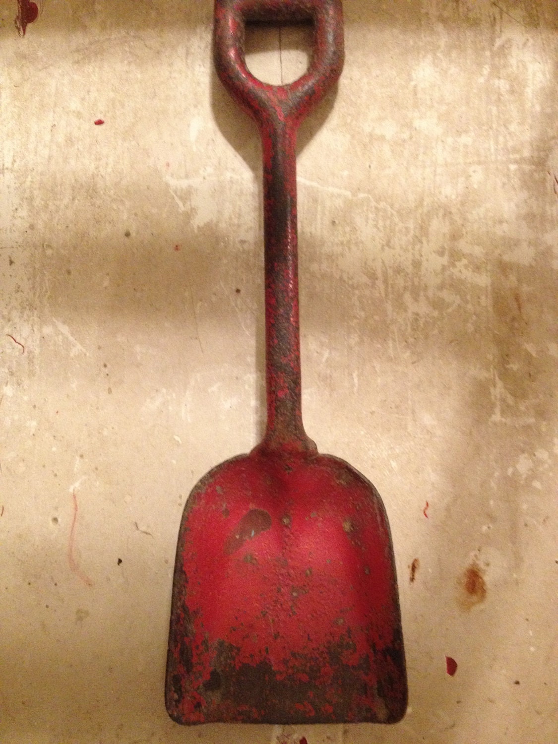 Vintage Red Metal Child's Shovel by MarchHareMade on Etsy