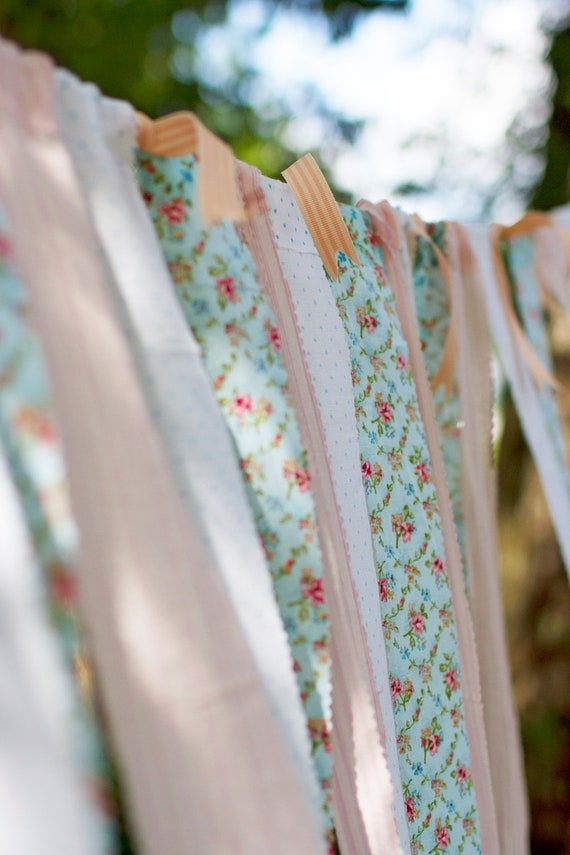 Retro Floral Fabric Backdrop Streamers