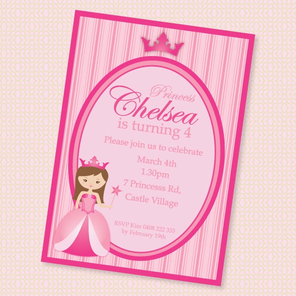Items similar to PRINCESS Party - INVITATION (Printable) on Etsy