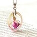 Real rose necklace - romantic pink handmade drop necklace - Wild Rosa majalis