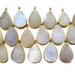 24 kt. Gold Plated Natural White Druzy Pendants , 1 piece of fine quality White druzy gem stone Dangle Pendant , micro star druzy