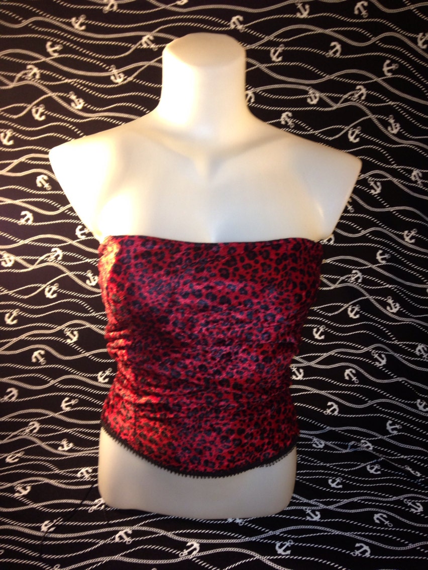 Corset Top- Leopard Print, Rockabilly
