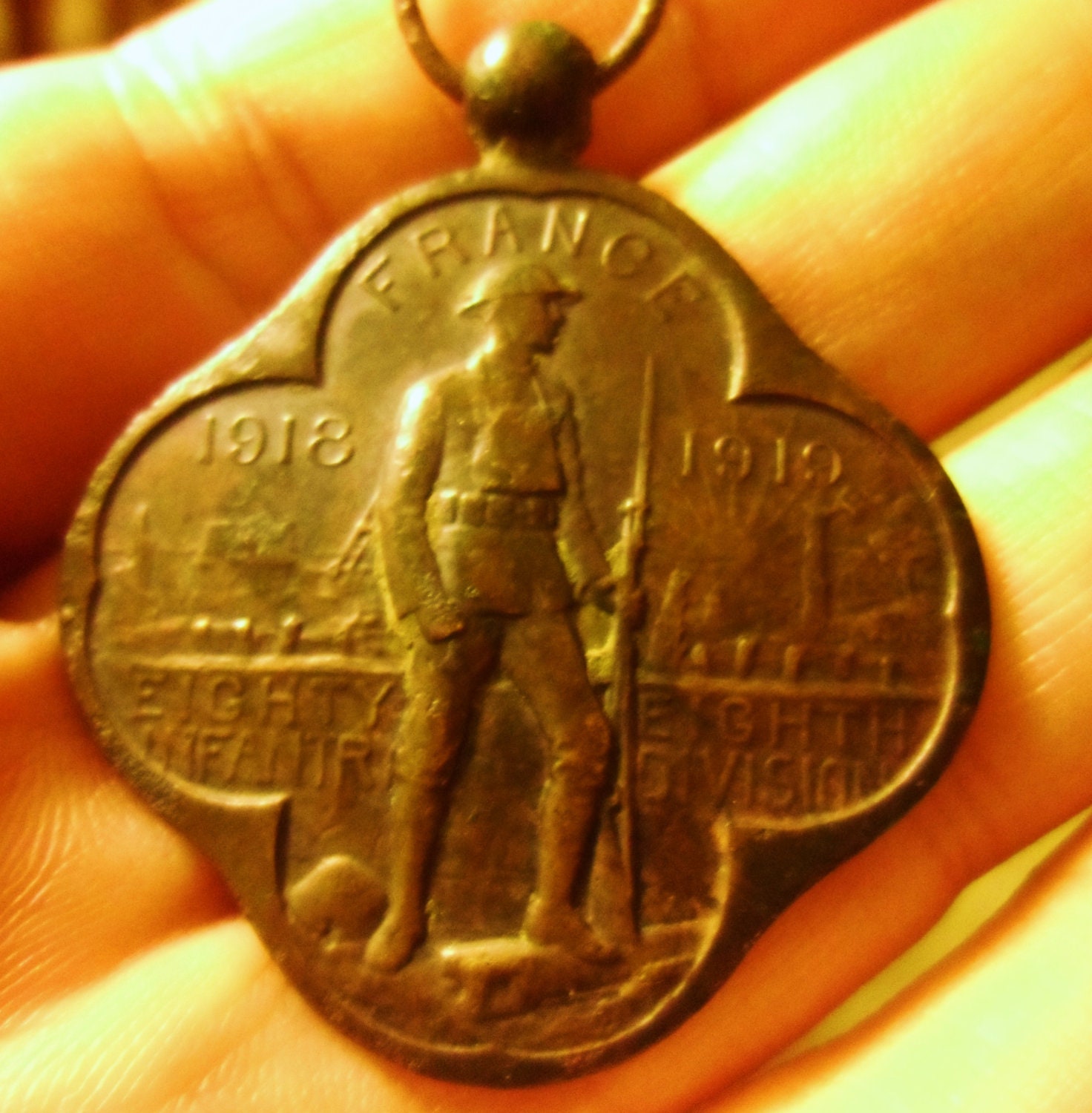 WWI 1918-1919 Soldiers 88th Eighty Eight Infantry Division Medal