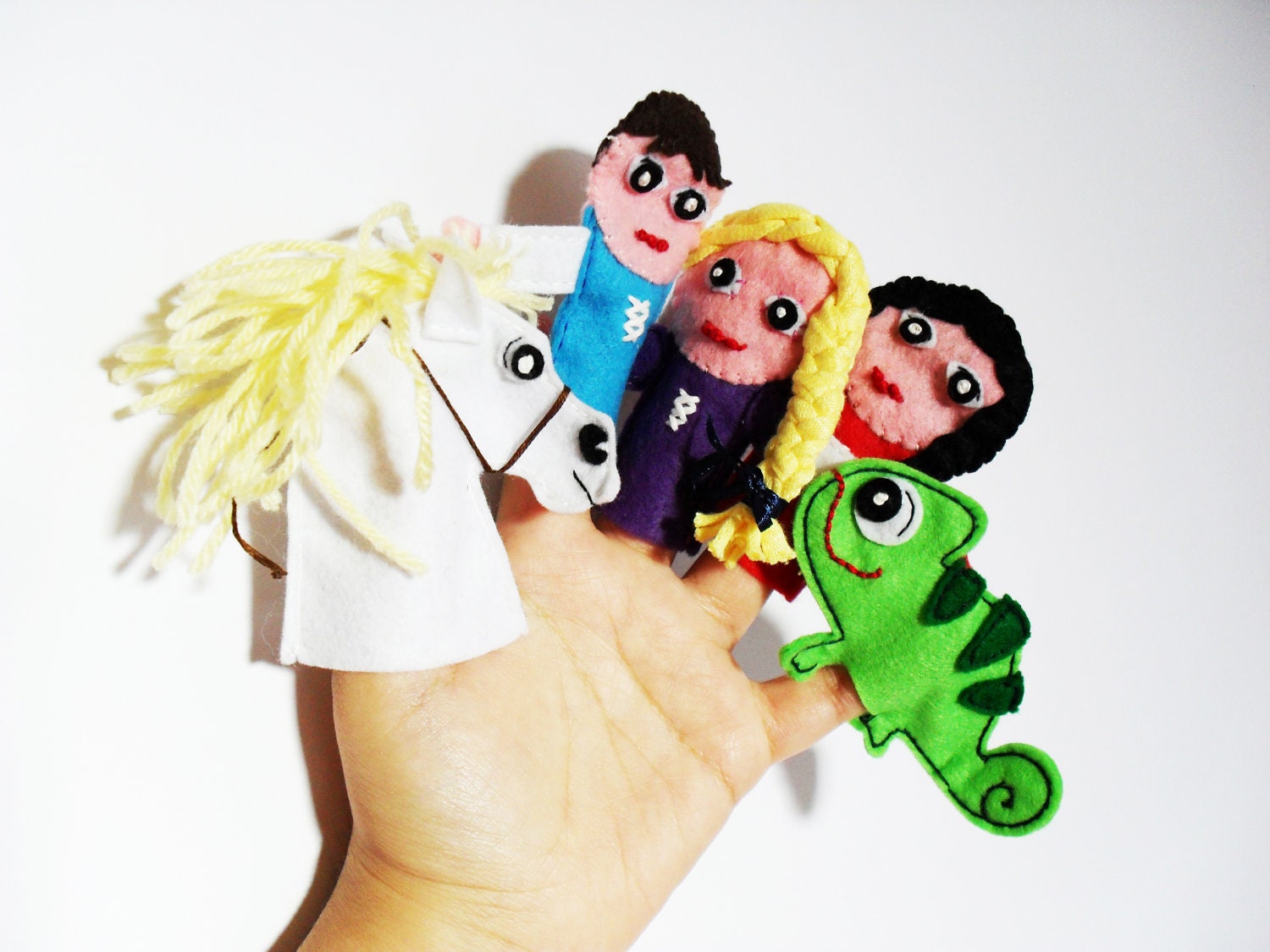 Items similar to Rapunzel Finger Puppet Set of 5. Kids Toy Finger