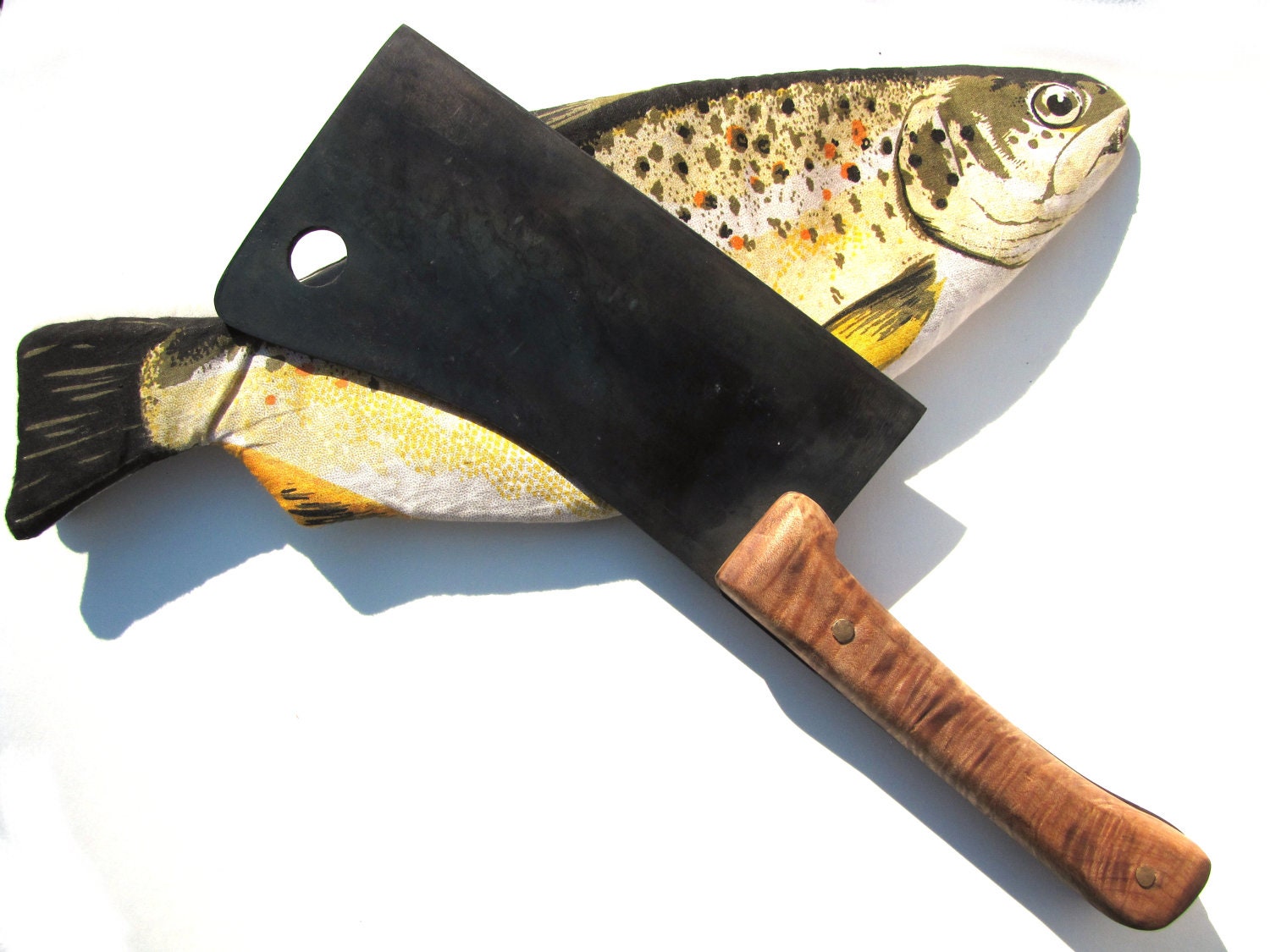 Handmade Cleaver Kitchen Knife from Recycled by GeminiDragonfly