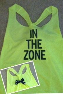 In The Zone Neon Work-out Racerback Tank Top