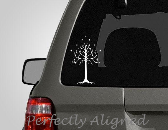 Car Decal - Tree of Gondor Car Decal inspired by The Lord of the Rings