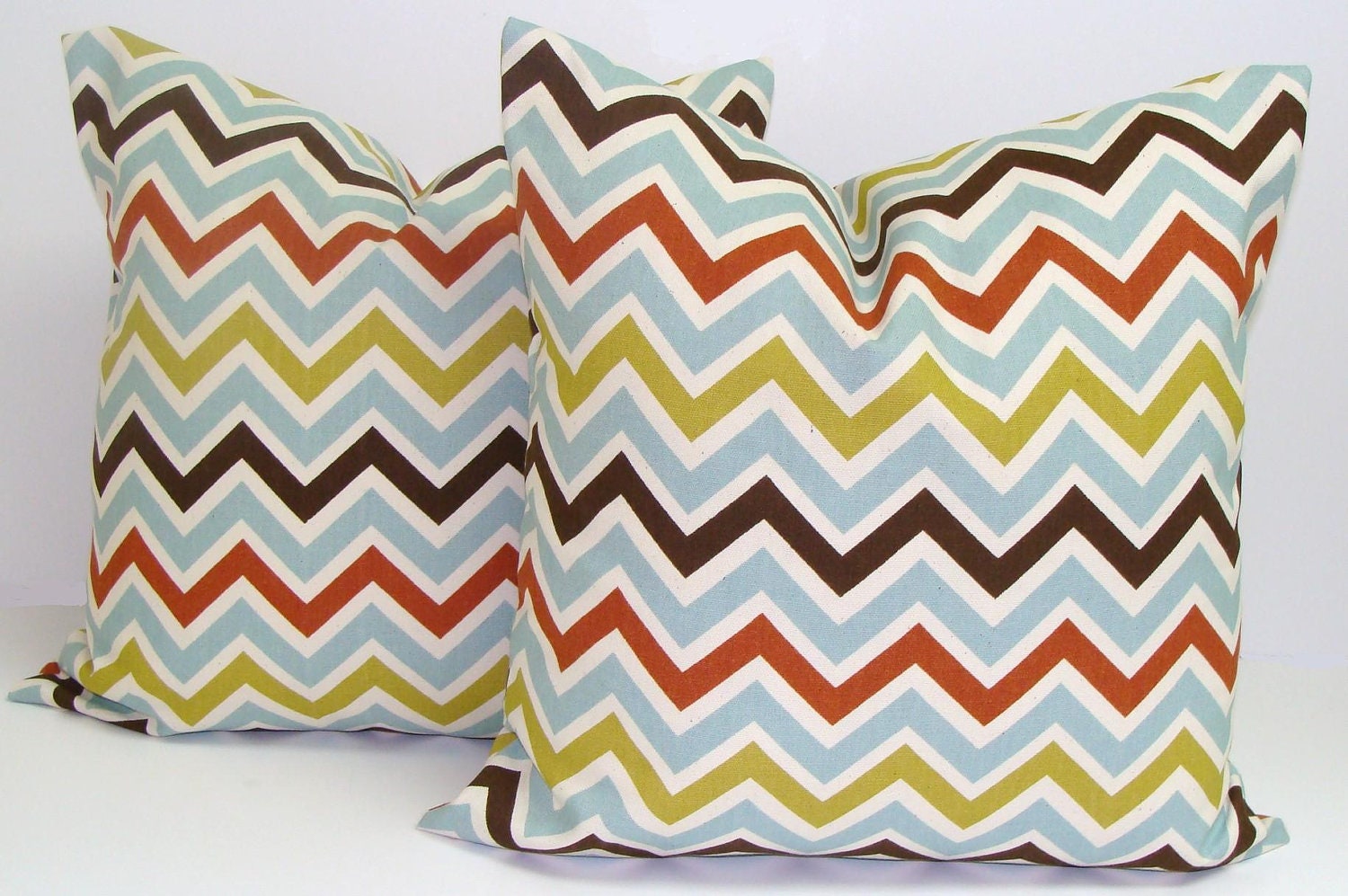 PILLOW SALE.Pillows.SET of Two. 16x16 inch.Decorator Pillow Covers.Printed Fabric Front and Back.Home Decor.Household