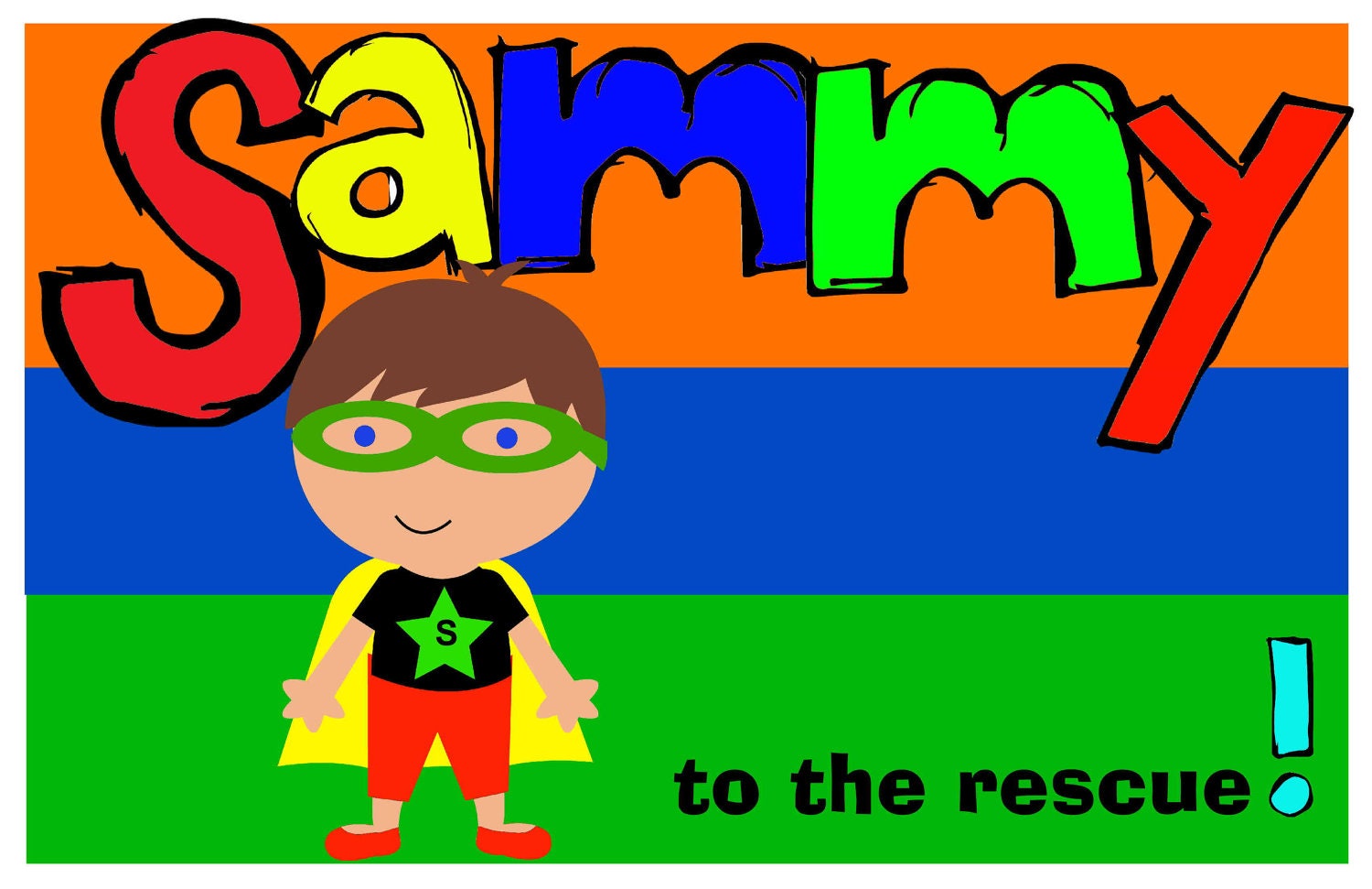 Personalized Super Hero Placemat - Boys