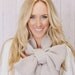 Knitted Bow Scarf Chunky Knitted Bow Ascot Neck Warmer Women's Extra Long Scarf Fashion Accessories in Latte