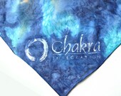 Scarf with your company logo, or any text - hand painted silk scarf