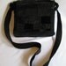 Black patchwork messenger bag
