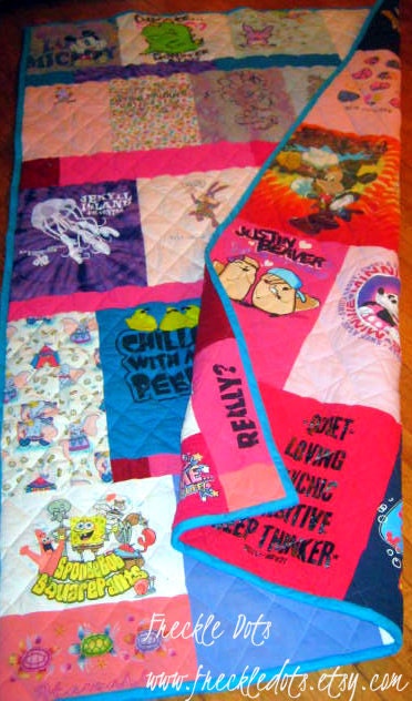 Double Sided Queen Size T Shirt Quilt