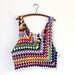 grungy knit crochet tank