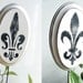Plant Stakes Fleur de Lis Home Decor and Garden Decoration Black and White