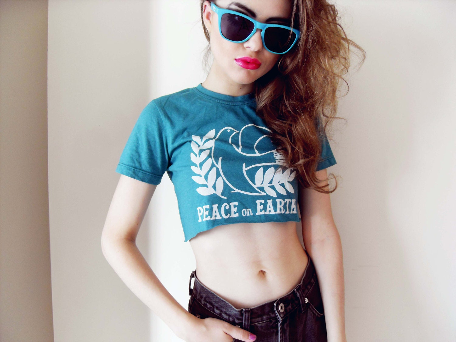 Peace On Earth Crop Top