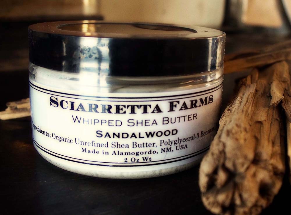 Whipped Shea Butter, Sandalwood - Organic and Unrefined Body Butter