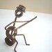 Mid Century Vintage Metal Sculpture Banjo Guitar Player