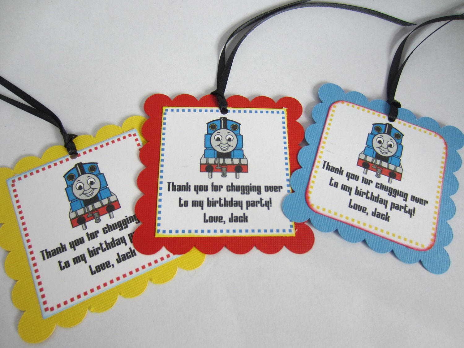Items similar to Thomas the Train party favor tags on Etsy