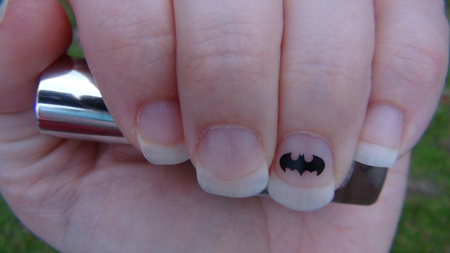 Bat Rounded Wing Inspired Nail Art Decals Original Logo Set of 50 Vinyl Stickers Applique Manicure Pedicure Party Event Accessories