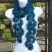 Elegant Scarf in Dark Teal. Queen Anne Lace Scarf.