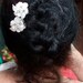 Decorative Pin Up Rockabilly White Flower Bobby Pins