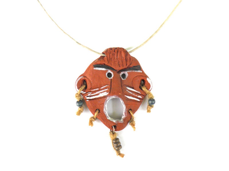 Tribal Necklace -Tribal Ethnic necklace - Tribal Mask (Necklace) - Free shipping