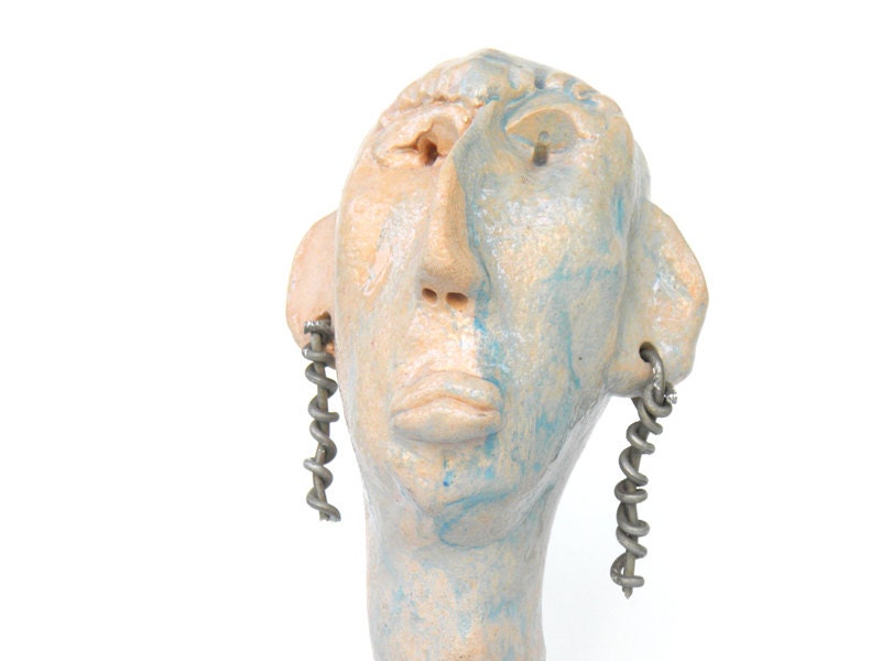 Mr Primitive - Ceramic sculpture desk accessories - Primitive sculpture.