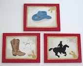 Handpainted Cowboy Paintings for your little Cowboy