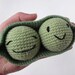 Two Peas in a Pod Amigurumi Crochet Baby Rattle