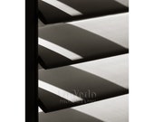 Geometric Shapes Black and White Photo Shadows Shutters Abstract Angles Triangles Large Print 16x24