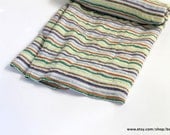 Beach/Park Blanket. Multi color stripes, cotton/nylon blend, fast drying