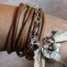 Gypsy Bracelet Sterling Silver and Leather