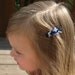 black and purple clippies- polkadot hair clip- girls accessories