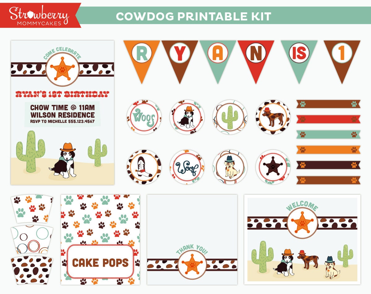 DIY Cowdog Birthday Party Printables Il_170x135