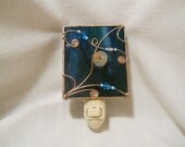 Night Light Stained Glass Blue and Green