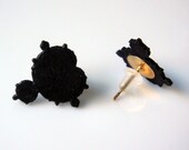 Mandelbrot Fractal Pattern Stud Earrings for Mathematicians