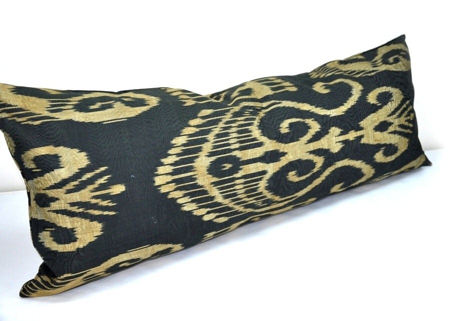 Long Bolster Ikat pillow cover