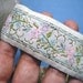 Jacquard Embroidered Ribbon, White / Pink / Gold / Moss / Sage, 1 1/4 inch wide, 1 yard, For Home Decor, Accessories, Apparel