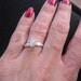 Natural White Sapphire and Silver Solitaire