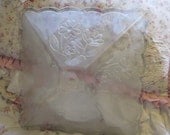 Square Ruffled Scalloped Flowered Etched Ceiling Light Shade Thick Glass./ NOT INCLUDED iN SALE - Daysgonebytreasures