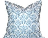 Accent Pillow.12x16 inch.Lumbar.Decorator Pillow Cover.Small Damask Print.Cushion Cover