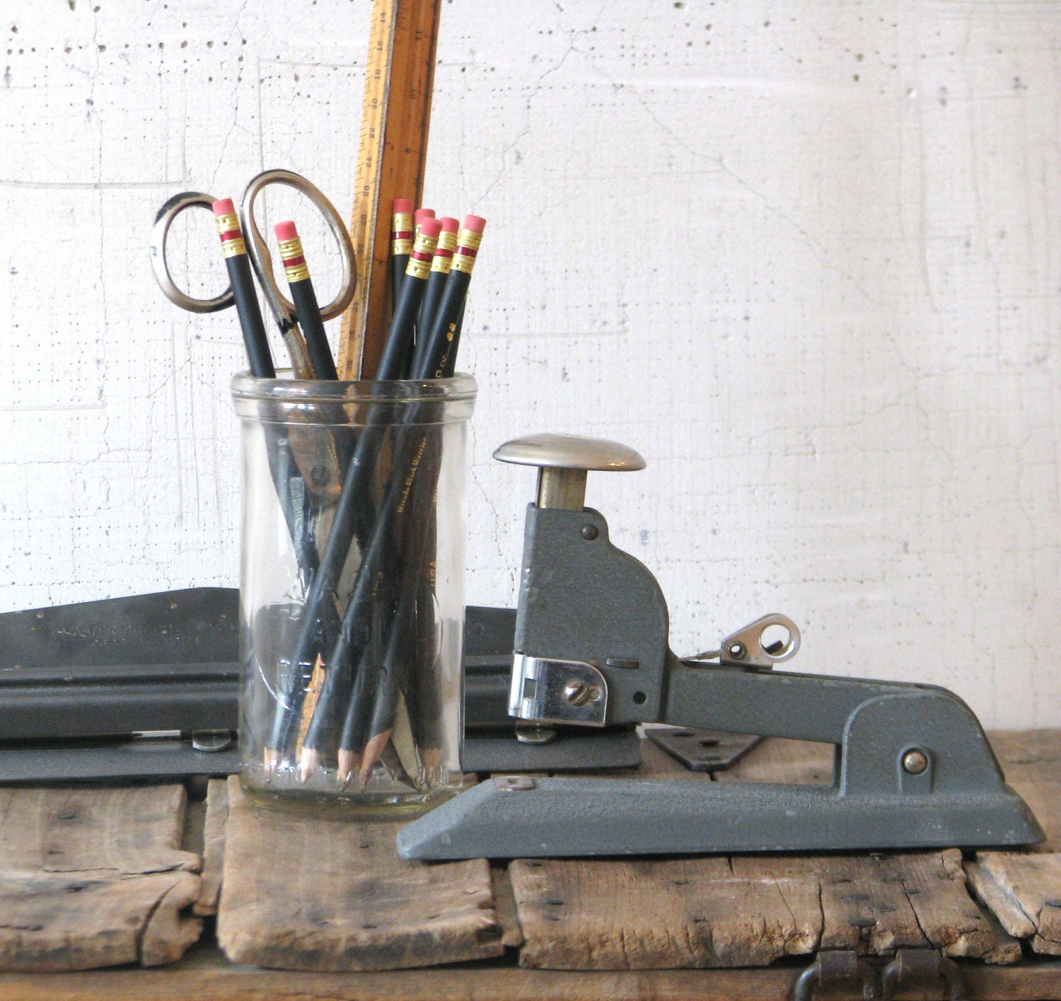 gray industrial style stapler - 13 speed urban farmhouse style modern industrial decor